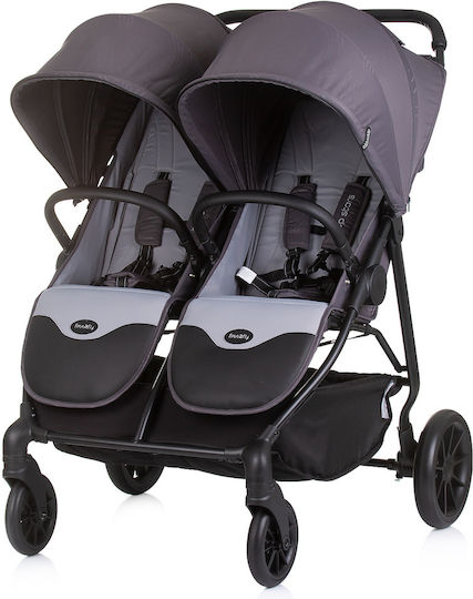 Chipolino Top Stars Double Stroller Suitable for Newborn Anthracite 13.35kg