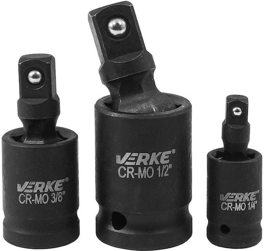 Verke Rabatabile Căpăcei Pneumatic - Pneumatic cu Patrat de Prindere 1/2", 1/4", 3/8" Set 3buc