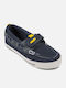 Boys Moccasins with Velcro Navy Blue