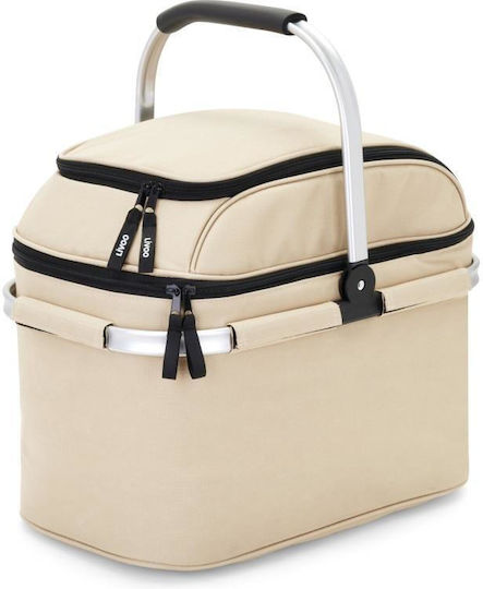 Livoo Picknickkorb 23l Set 26x44cm in Beige Farbe