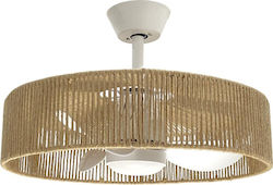 Morris 51cm με Φως Μπεζ / Λευκός MFC-20341