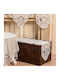 Liolios Home Runner with Lace Pls-tb022 Coffee 40x160cm