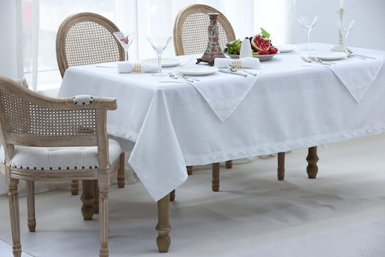 Liolios Home Покривка за маса Слонова кост 160x260бр