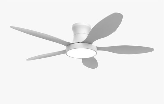 Inlight Denali Deckenventilator 132cm mit Leuchte Weiß