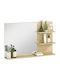 Kleankin Oglindă de Baie din MDF cu Raft 75x48cm