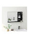 Kleankin Badezimmerspiegel aus MDF mit Regal 75x48cm Schwarz