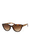 Paolo Moss Women's Sunglasses with Brown Plastic Frame and Brown Gradient Lens