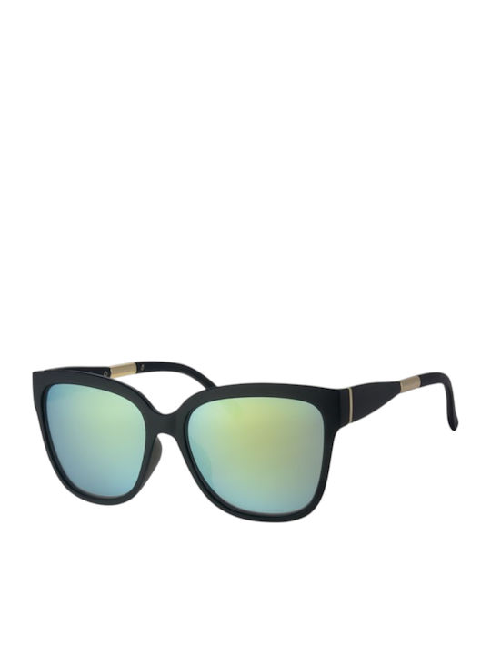 Paolo Moss Women's Sunglasses with Black Frame and Black Lens