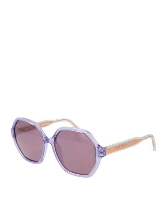 Skechers Women's Sunglasses with Purple Plastic Frame and Purple Polarized Lens SE6358 5778D