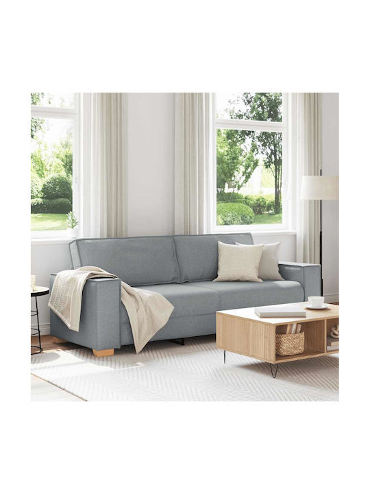 Canapea Cu Trei Locuri Gri Deschis 220x78x84cm