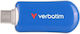 Verbatim 128GB USB 2.0 Stick με σύνδεση USB-C Μπλε