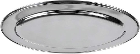 Heinner Edelstahl Oval Serviertablett in Gray Farbe 55x38x2.5cm HR-SNS-55OV 1Stück