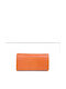 Large Leather Women's Wallet Classic Orange