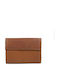 Small Leather Women's Wallet Classic Tabac Brown