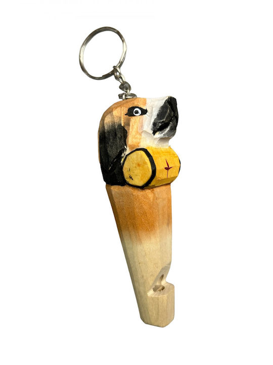 Wooden Art Wooden Keychain Animal – Saint Bernard Dog 0718