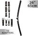 Professional Scheibenwischer 26"/65cm Multi-Adapter Carguard