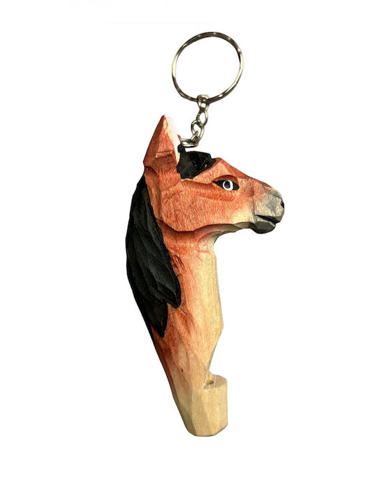 Wooden Art Wooden Keychain Animal – Horse 0708