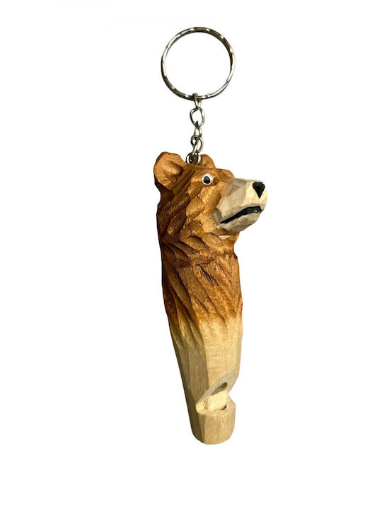 Wooden Art Wooden Keychain Animal – Brown Bear 0709