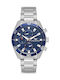 Ferro Men's Watch Battery with Silver Metal Bracelet