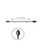 Tpster Metallic Curtain Pole Single Φ16mm 120cm Black-gold