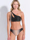 Set Bikini Mit Einer Schulter Schwarz