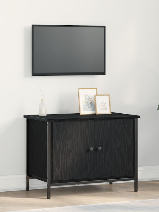 TV-Ständer Schwarz Eichenholz M60xT35xH45cm