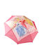Perletti Kids Curved Handle Auto-Open Umbrella with Diameter 85cm Pink