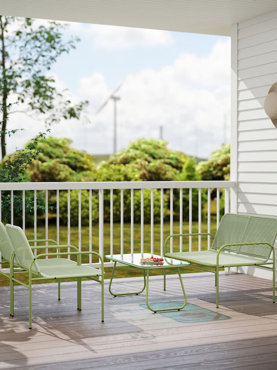 Outsunny Garten- und Outdoor-Möbelsets Wohnzimmer Typsatz 4 Stück Grün