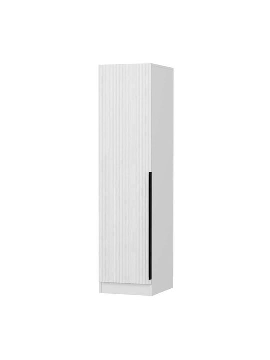 Single Door Wardrobe Minar White 45x52x210cm