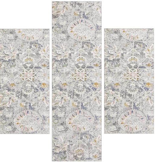 Decostar Gen Des-s Σετ Χαλιά Κρεβατοκάμαρας Γκρι DE172176 3τμχ