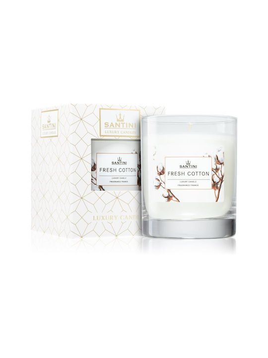 Santini Cosmetic Αρωματικό Κερί σε Βάζο με Άρωμα Cotton 200gr