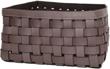 Leather Woven Large Elephant Decorative Basket Leather Artificial Leather White 34x34x20cm