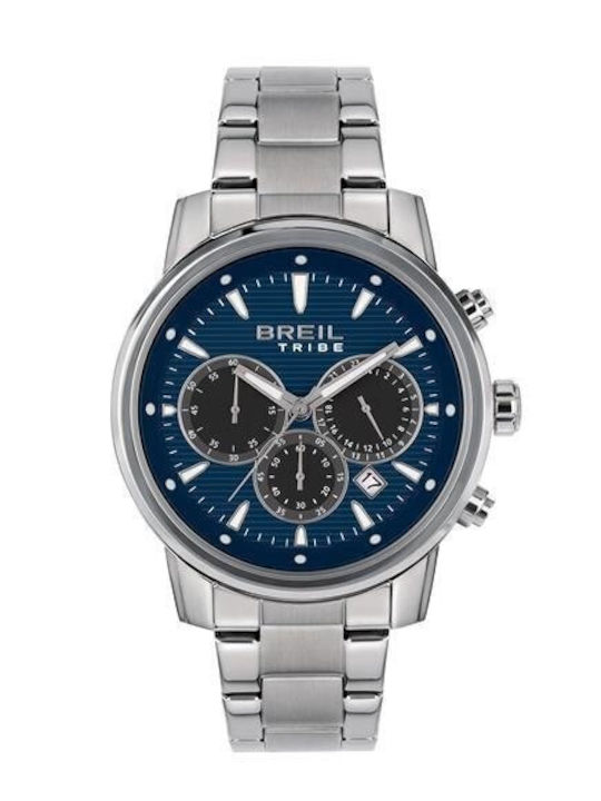 Breil Ανδρικό Ρολόι Μπαταρίας με Ασημί Μεταλλικό Μπρασελέ