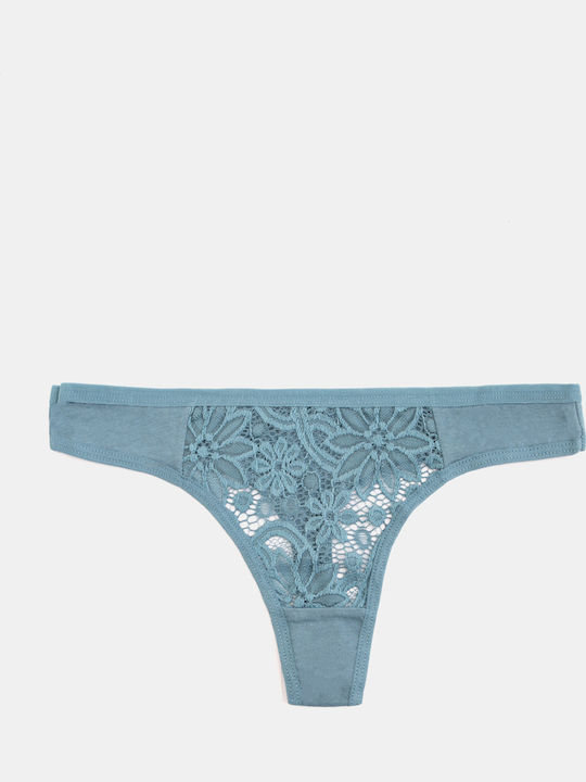 Damen-Slips Zeichenfolge Spitze Türkis Türkis