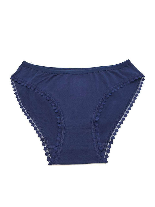 Women's Slip with Lace Navy Blue