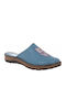 Anatomical Leather Women's Slippers Light Blue