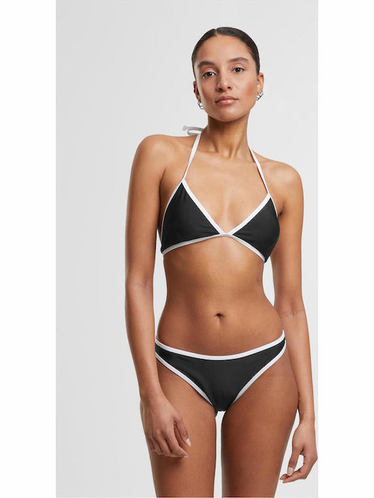 Urban Classics Triangle Bikini Top Black/white