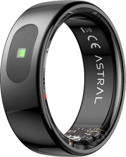 Forever Astral SR-100 Smart Ring 18.3mm Αδιάβροχο με Παλμογράφο Μαύρο