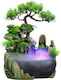Bonsai Feng Shui Resteq Garten Dekoration Wasserfall mit Beleuchtung Nebel