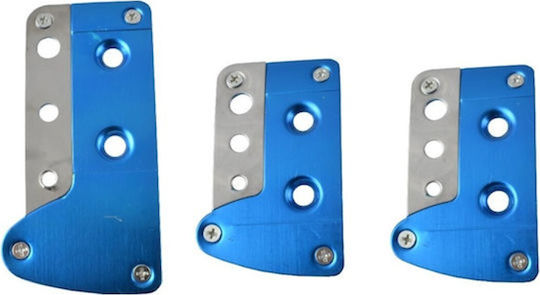 Car Pedal Set Non Slip Universal Blue 3pcs