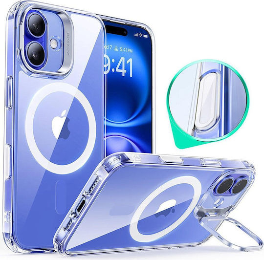 ESR Classic Hybrid Halolock Kickstand Umschlag Rückseite Transparent (iPhone 16 Plus)
