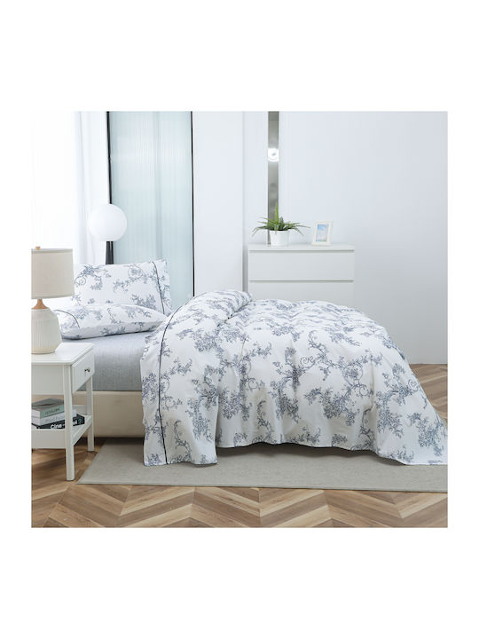 Liolios Home Σετ Σεντόνια Υπέρδιπλα 245x270εκ. Πολύχρωμο (4τμχ)