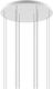 Ceiling Rosette 13 Sockets Φ94cm Zafferano Lgr0213 White