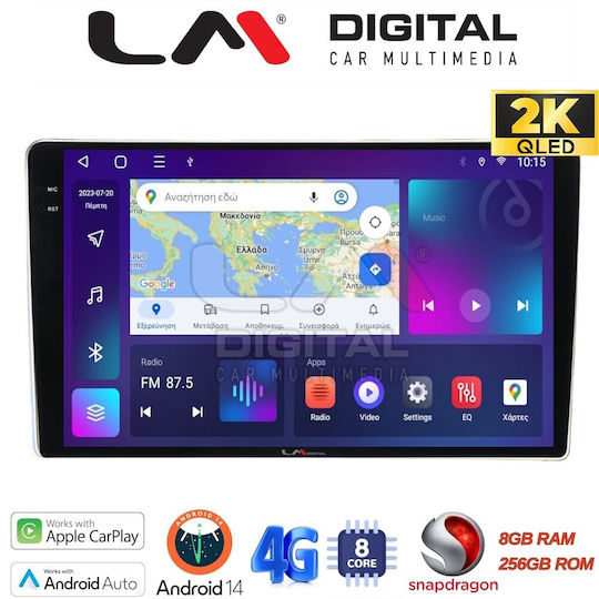 LM Digital Ηχοσύστημα Αυτοκινήτου για Peugeot Expert Toyota Proace Citroen Berlingo / C2 / C3 / Jumpy 2001-2008 (Bluetooth/USB/WiFi/GPS/Apple-Carplay/Android-Auto)