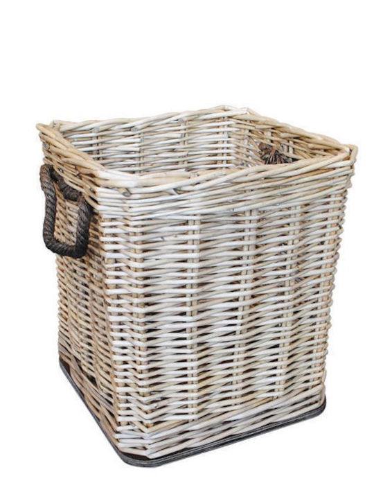 Atmosphera Decorative Basket Wicker Gray 40x40x45cm
