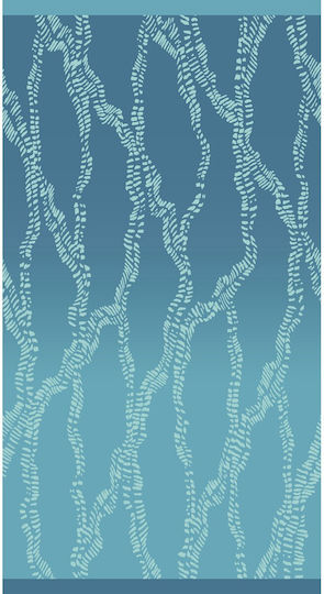 Melinen Beach Towel Cotton Blue 86x160cm.