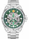 Patrouille De France Athos 8 Herrenuhr Automatisch mit Silber Metallarmband