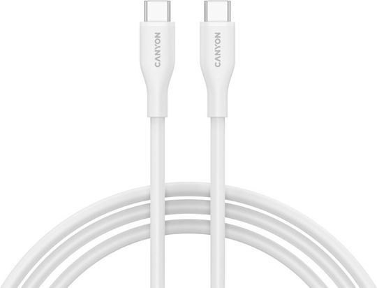 Canyon USB 2.0 Kabel USB-C männlich - USB-C 60W Weiß 1m