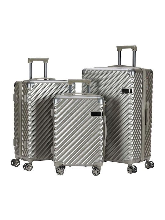 Kourk Medium Hard Metal Suitcase With 4 Wheels Height 67cm