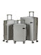 Kourk Medium Hard Metal Suitcase With 4 Wheels Height 67cm